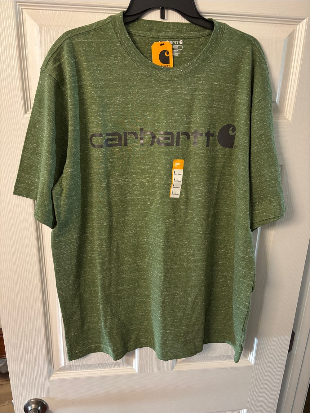 Carhartt Green Heather Logo Short-Sleeve Tee